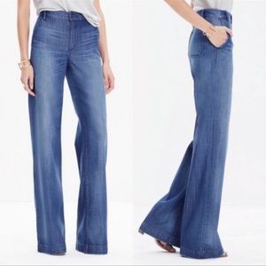 Madewell size 30 High Rise Trouser Jeans Wide Leg